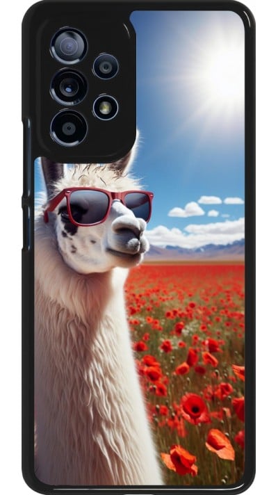 Coque Samsung Galaxy A53 5G - Lama Chic en Coquelicot