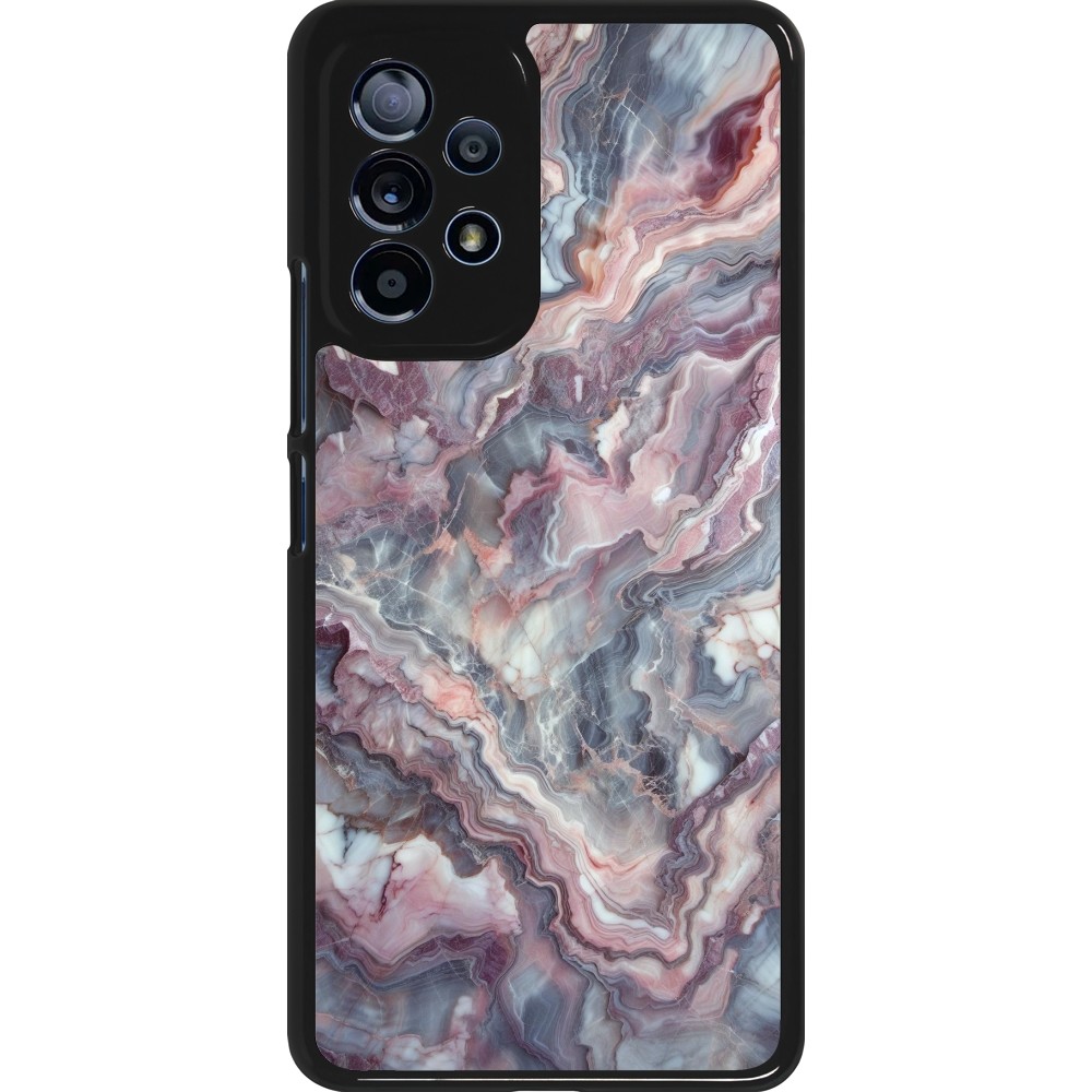Samsung Galaxy A53 5G Case Hülle - Violetter silberner Marmor