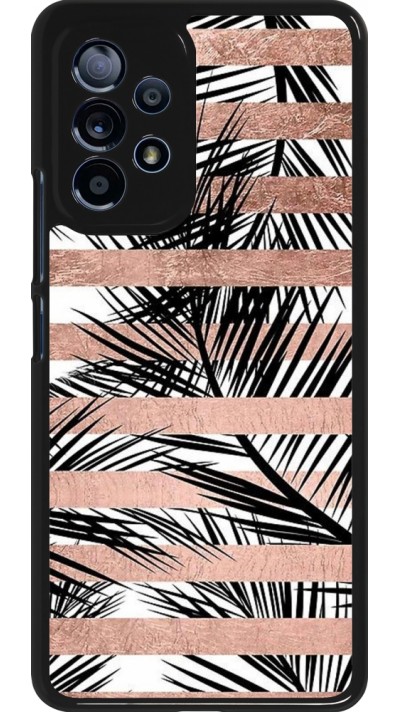 Coque Samsung Galaxy A53 5G - Palm trees gold stripes