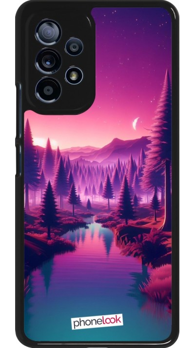 Coque Samsung Galaxy A53 5G - Paysage Violet-Rose