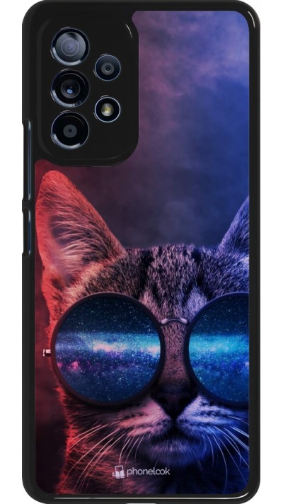 Coque Samsung Galaxy A53 5G - Red Blue Cat Glasses
