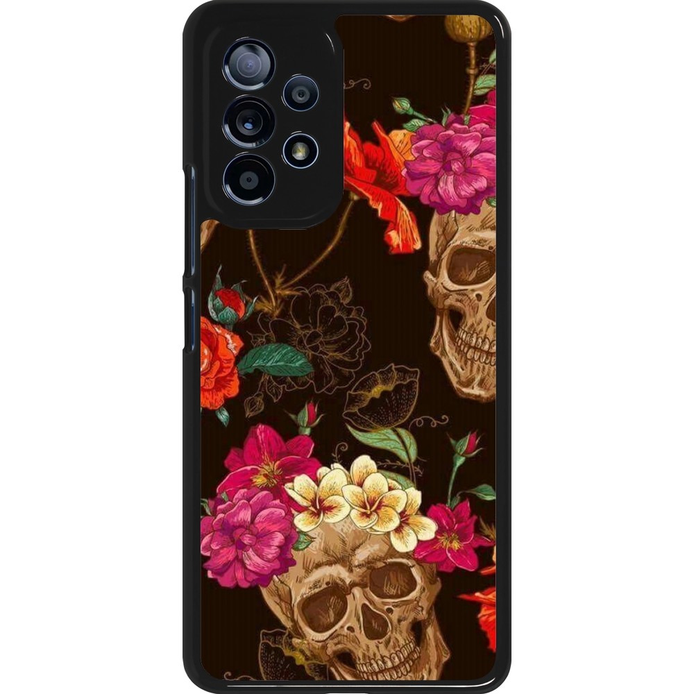 Coque Samsung Galaxy A53 5G - Skulls and flowers