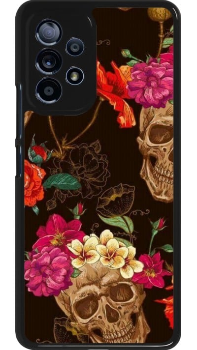 Coque Samsung Galaxy A53 5G - Skulls and flowers