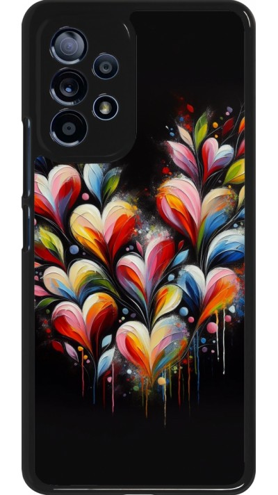 Coque Samsung Galaxy A53 5G - Valentine 2024 Coeur Noir Abstrait
