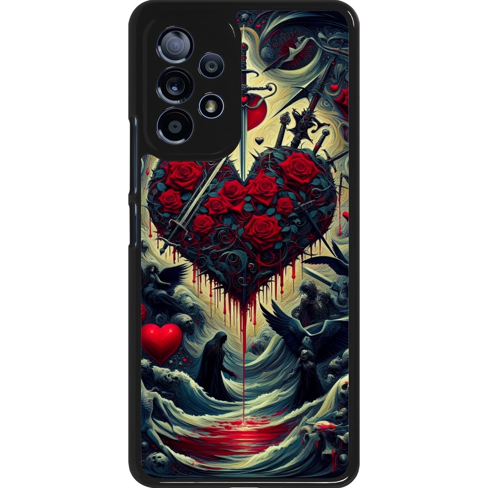 Coque Samsung Galaxy A53 5G - Dark Love Coeur Sang