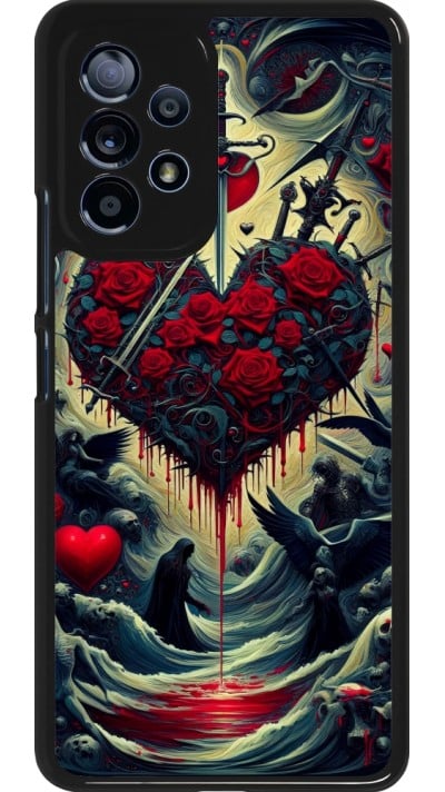 Samsung Galaxy A53 5G Case Hülle - Dunkle Liebe Herz Blut