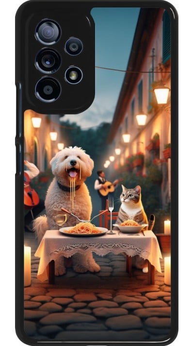 Coque Samsung Galaxy A53 5G - Valentine 2024 Dog & Cat Candlelight