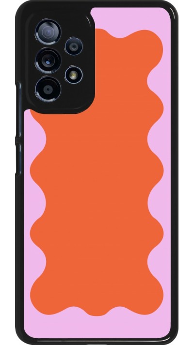 Coque Samsung Galaxy A53 5G - Wavy Rectangle Orange Pink