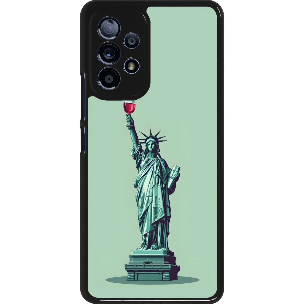 Coque Samsung Galaxy A53 5G - Wine Statue de la liberté avec un verre de vin