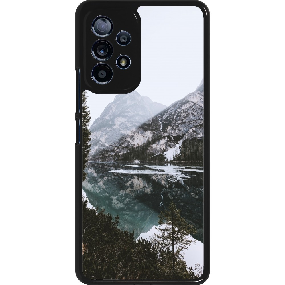 Samsung Galaxy A53 5G Case Hülle - Winter 22 snowy mountain and lake