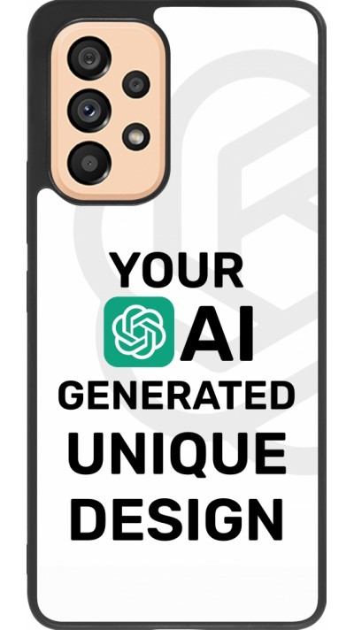 Samsung Galaxy A53 5G Case Hülle - Silikon schwarz 100% einzigartig erstellt dank Deiner Kreativität und künstlicher Intelligenz (KI)