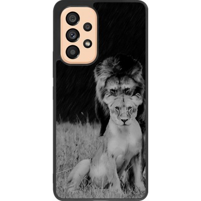 Hülle Samsung Galaxy A53 5G - Silikon schwarz Angry lions