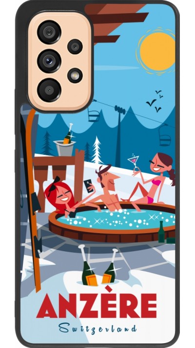Samsung Galaxy A53 5G Case Hülle - Silikon schwarz Anzère Mountain Jacuzzi