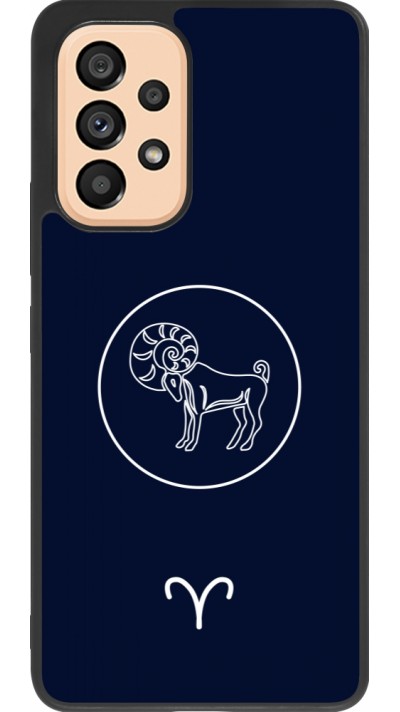Samsung Galaxy A53 5G Case Hülle - Silikon schwarz Astrologie Widder