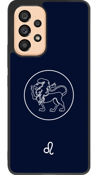 Samsung Galaxy A53 5G Case Hülle - Silikon schwarz Astrologie Löwe