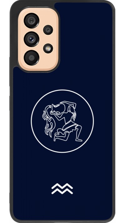 Samsung Galaxy A53 5G Case Hülle - Silikon schwarz Astrologie Wassermann