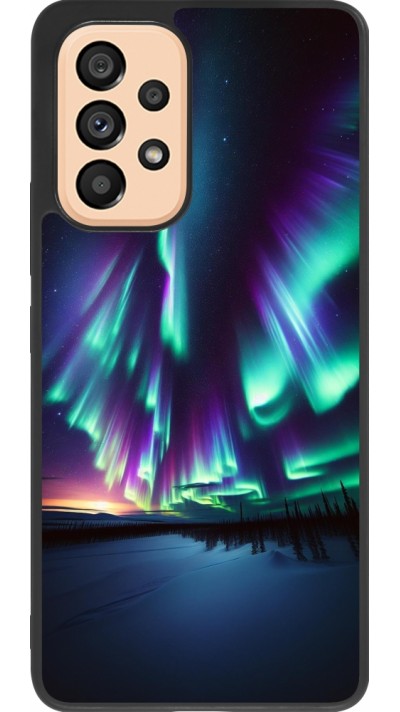 Samsung Galaxy A53 5G Case Hülle - Silikon schwarz Funkelndes Nordlicht