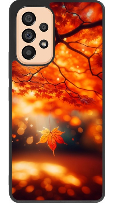 Samsung Galaxy A53 5G Case Hülle - Silikon schwarz Herbst Magisch Orange