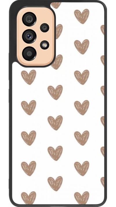 Samsung Galaxy A53 5G Case Hülle - Silikon schwarz Autumn 2024 brown hearts