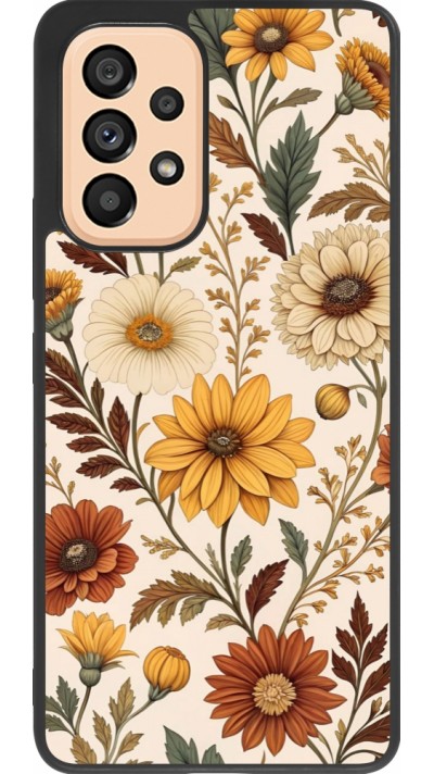 Samsung Galaxy A53 5G Case Hülle - Silikon schwarz Autumn 25 Flower pattern