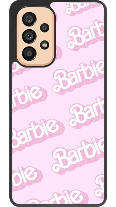 Samsung Galaxy A53 5G Case Hülle - Silikon schwarz Barbie light pink pattern