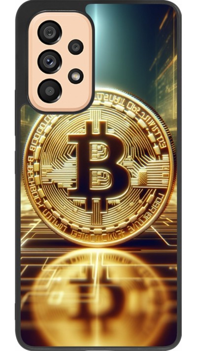 Samsung Galaxy A53 5G Case Hülle - Silikon schwarz Bitcoin Stehen