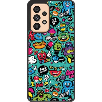 Samsung Galaxy A53 5G Case Hülle - Silikon schwarz Cartoons old school