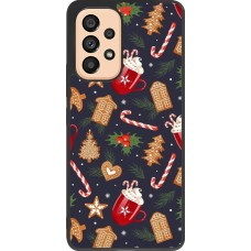 Coque Samsung Galaxy A53 5G - Silicone rigide noir Christmas 25 Pattern Gingerbread House