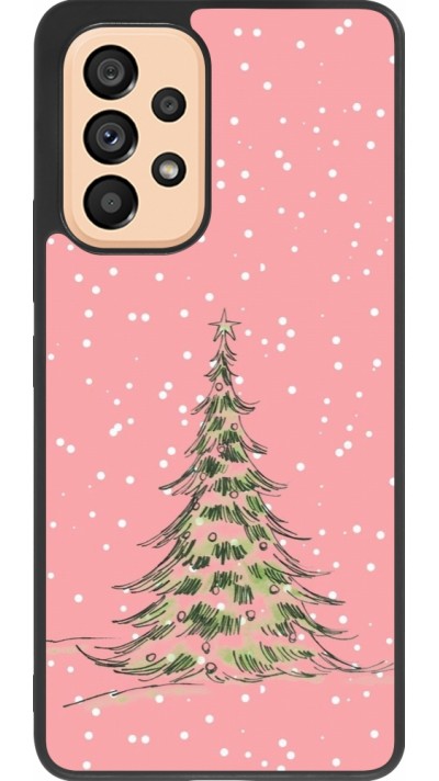 Samsung Galaxy A53 5G Case Hülle - Silikon schwarz Christmas 25 Pink Tree