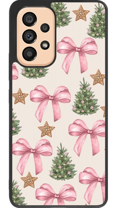 Samsung Galaxy A53 5G Case Hülle - Silikon schwarz Christmas 25 Vintage Ribbons