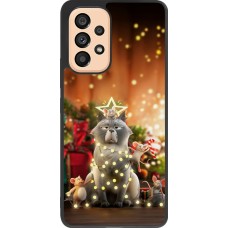 Samsung Galaxy A53 5G Case Hülle - Silikon schwarz Christmas 25 Xmas Cat