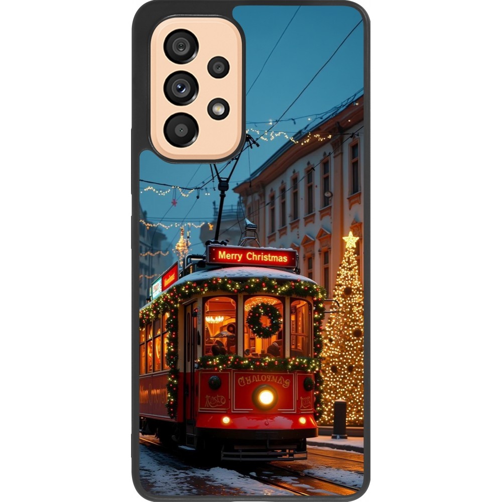 Coque Samsung Galaxy A53 5G - Silicone rigide noir Christmas 25 Xmas Train