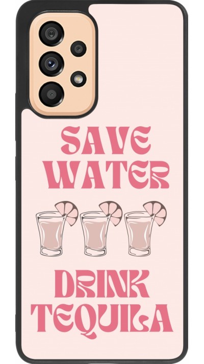 Samsung Galaxy A53 5G Case Hülle - Silikon schwarz Cocktail Save Water Drink Tequila