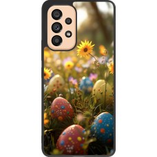 Coque Samsung Galaxy A53 5G - Silicone rigide noir Easter 2026 Decorated eggs