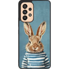 Coque Samsung Galaxy A53 5G - Silicone rigide noir Easter 2026 Rabbit navy