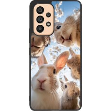 Coque Samsung Galaxy A53 5G - Silicone rigide noir Easter 2026 Rabbits