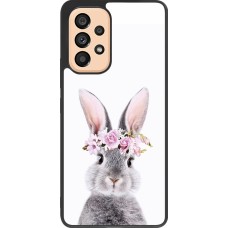 Coque Samsung Galaxy A53 5G - Silicone rigide noir Easter 2023 flower bunny