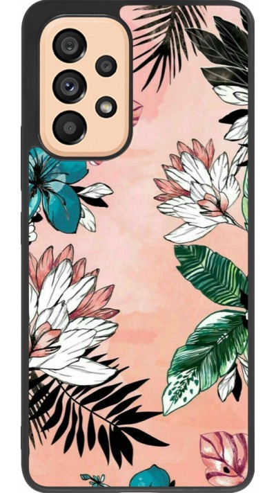 Samsung Galaxy A53 5G Case Hülle - Silikon schwarz Flowers Artprint