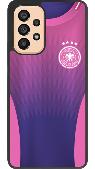 Samsung Galaxy A53 5G Case Hülle - Silikon schwarz Deutschland Away personalisierbares Fussballtrikot