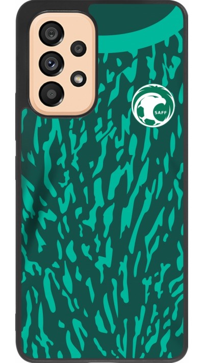 Samsung Galaxy A53 5G Case Hülle - Silikon schwarz Saudi-Arabien 2022 personalisierbares Fussballtrikot