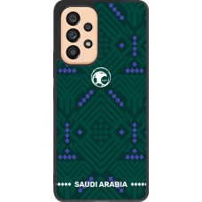 Coque Samsung Galaxy A53 5G - Silicone rigide noir Maillot de football Arabie saoudite 2026 personnalisable