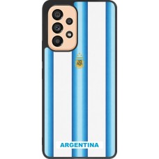 Coque Samsung Galaxy A53 5G - Silicone rigide noir Maillot de football Argentine 2026 personnalisable