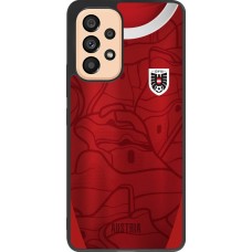 Coque Samsung Galaxy A53 5G - Silicone rigide noir Maillot de football Autriche personnalisable