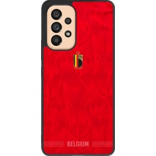 Coque Samsung Galaxy A53 5G - Silicone rigide noir Maillot de football Belgique 2026 personnalisable