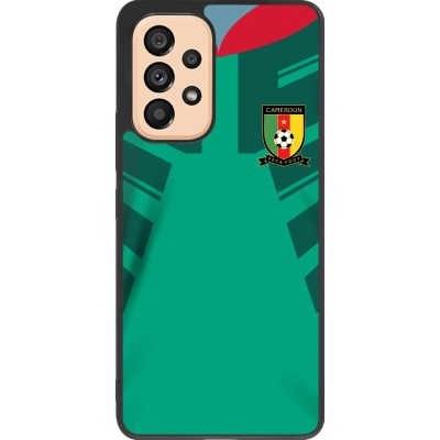 Samsung Galaxy A53 5G Case Hülle - Silikon schwarz Kamerun 2022 personalisierbares Fussballtrikot