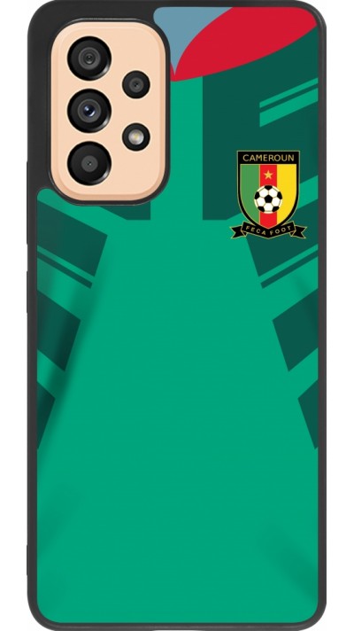 Samsung Galaxy A53 5G Case Hülle - Silikon schwarz Kamerun 2022 personalisierbares Fussballtrikot