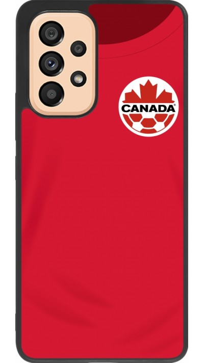 Samsung Galaxy A53 5G Case Hülle - Silikon schwarz Kanada 2022 personalisierbares Fussballtrikot