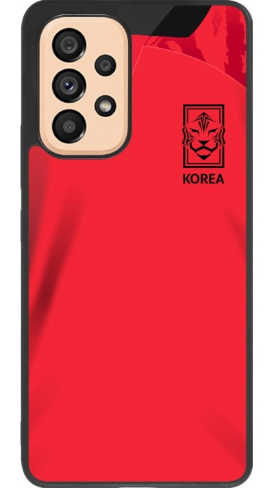 Samsung Galaxy A53 5G Case Hülle - Silikon schwarz Südkorea 2022 personalisierbares Fussballtrikot
