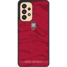 Coque Samsung Galaxy A53 5G - Silicone rigide noir Maillot de football Corée du Sud 2026 personnalisable