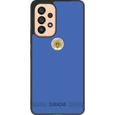 Coque Samsung Galaxy A53 5G - Silicone rigide noir Maillot de football Curaçao 2026 personnalisable